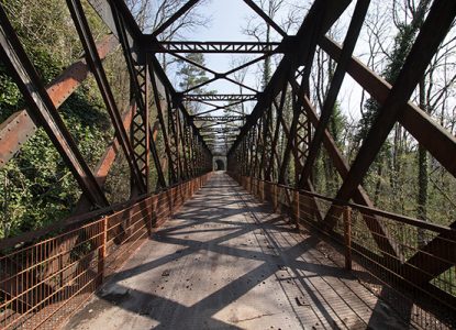 Tourisme Lons-le-Saunier Jura : pont de la voie verte à Perrigny