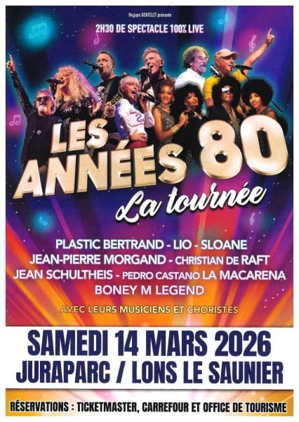 Concert Les années 80 à Lons-le-Saunier - 14 mars 2026