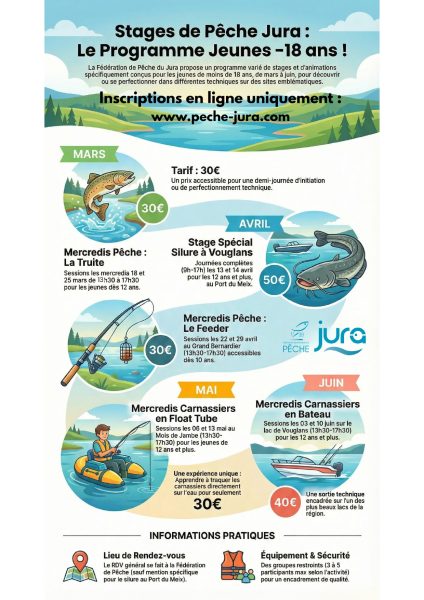 Fédération de Pêche du Jura - Animations jeunes 2026
